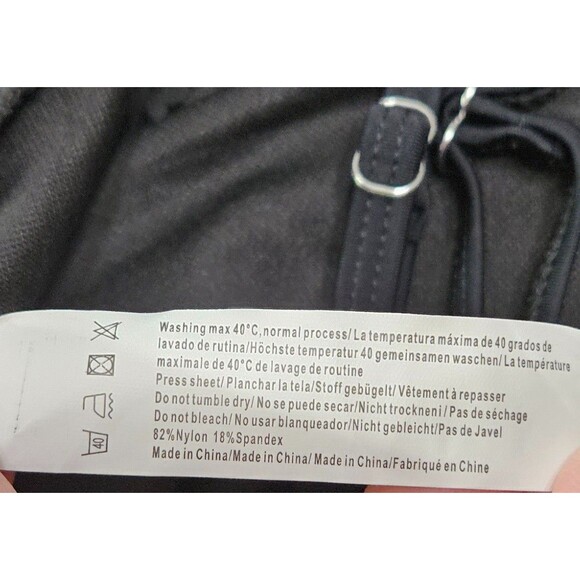 NWT Ai'Mage Black Sleeveless V Neck Pullover Women's Swimsuit Size L - Picture 9 of 9